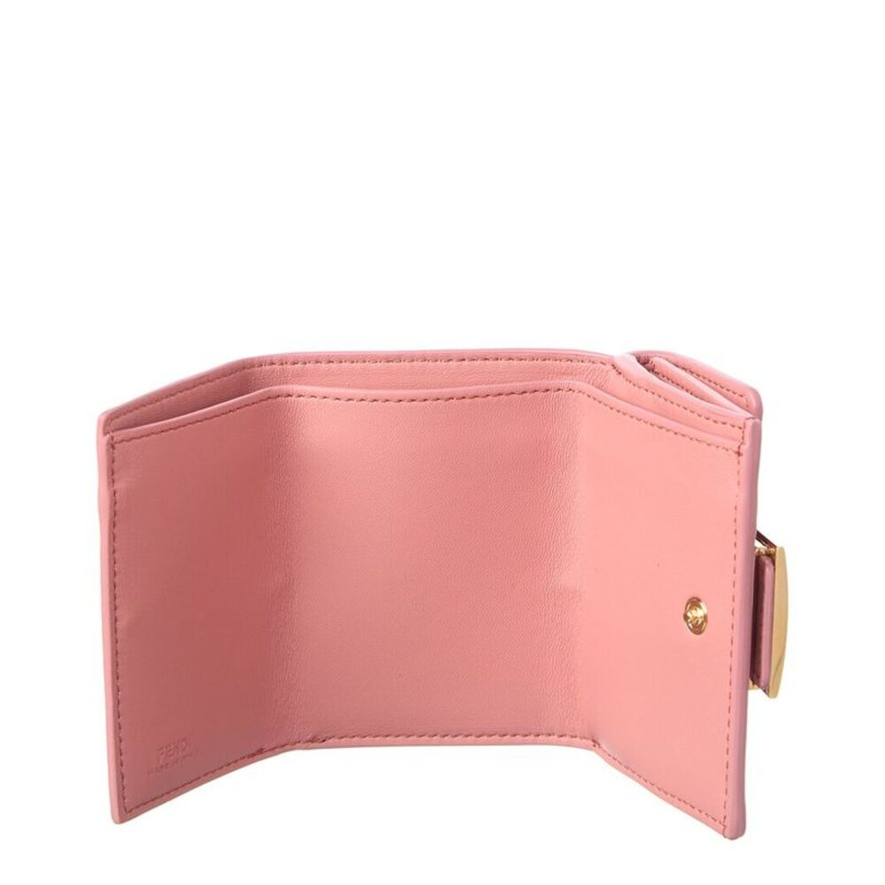 Fendi Micro Trifold Leather Wallet, Pink - Picture 3 of 4